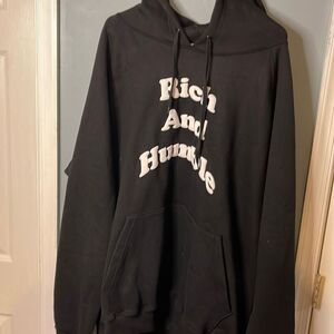 Rich And Humble Puff Print Hoodie very soft, material heavyweight hoodie
